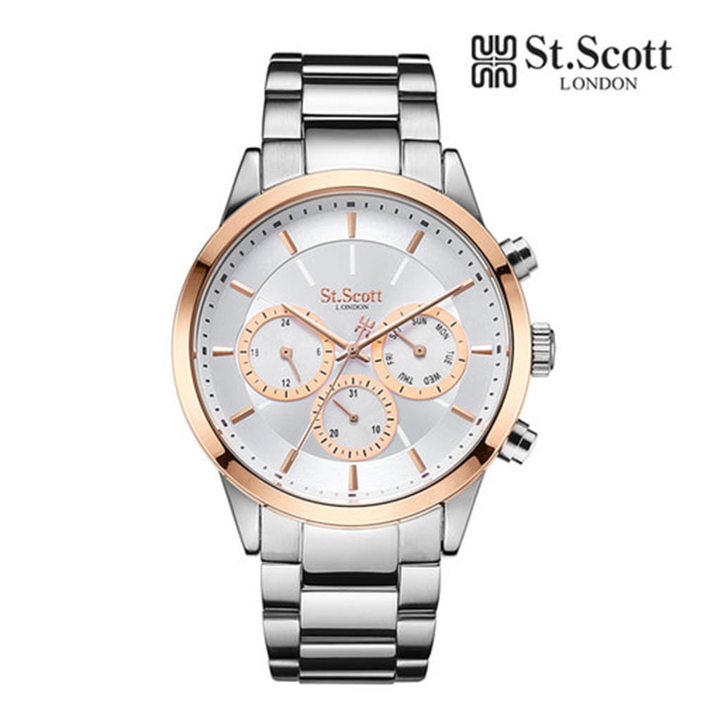 세인트스코트 멀티 남성 메탈시계_ST3056RSS