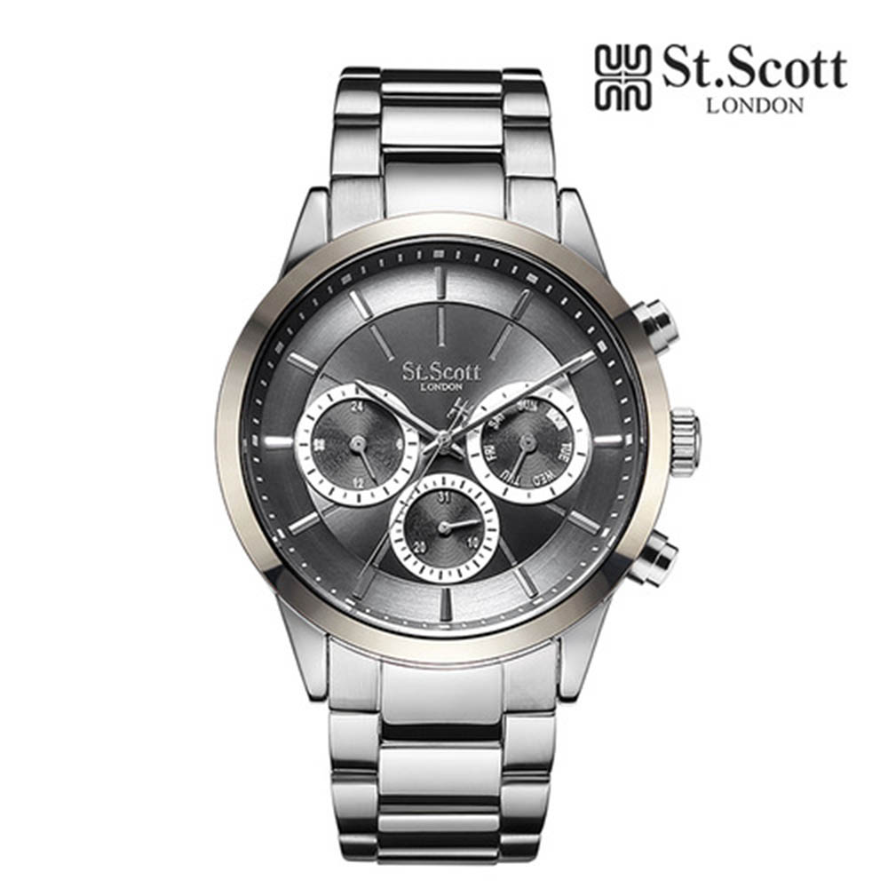 세인트스코트 멀티 남성 메탈시계_ST3056SGS