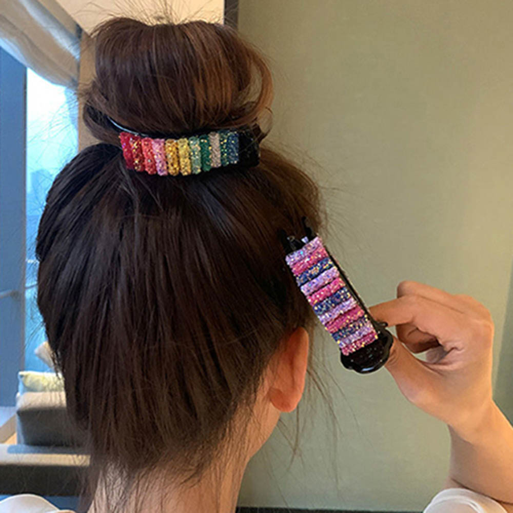 레인보우 집게핀 4개세트 (색상랜덤)