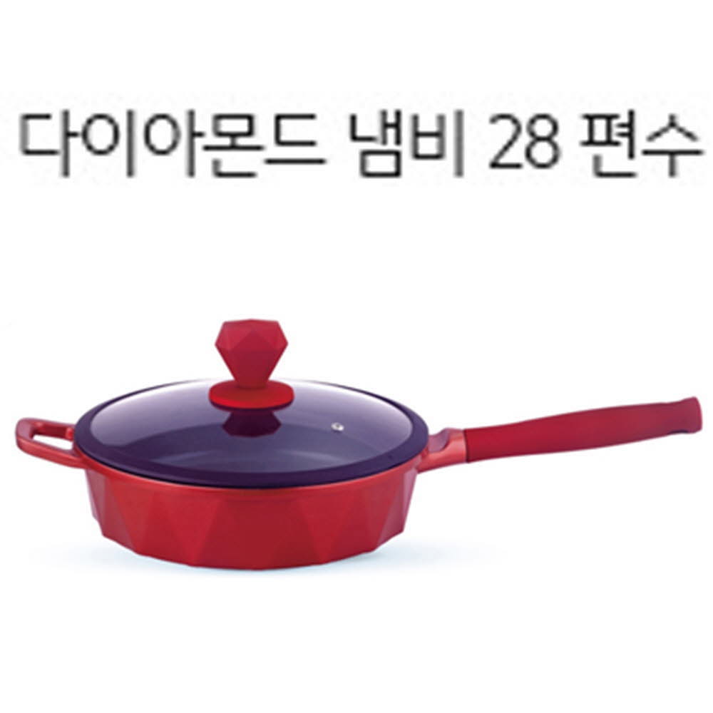 [김수미의밥은먹고다니냐] IH 다이아몬드 프리미엄 통주물 세라믹냄비 28cm 편수