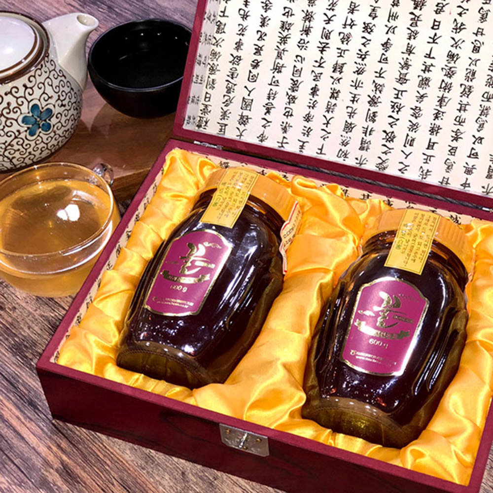 마천농협 지리산 잡화꿀 선물세트 600gx2병(+목함+보자기)