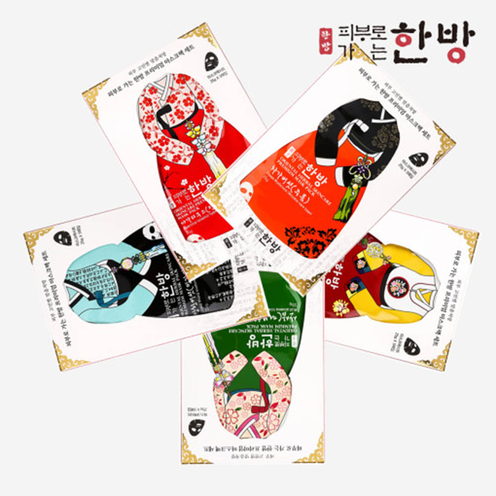 피부로 가는 한방 마스크팩 5매입