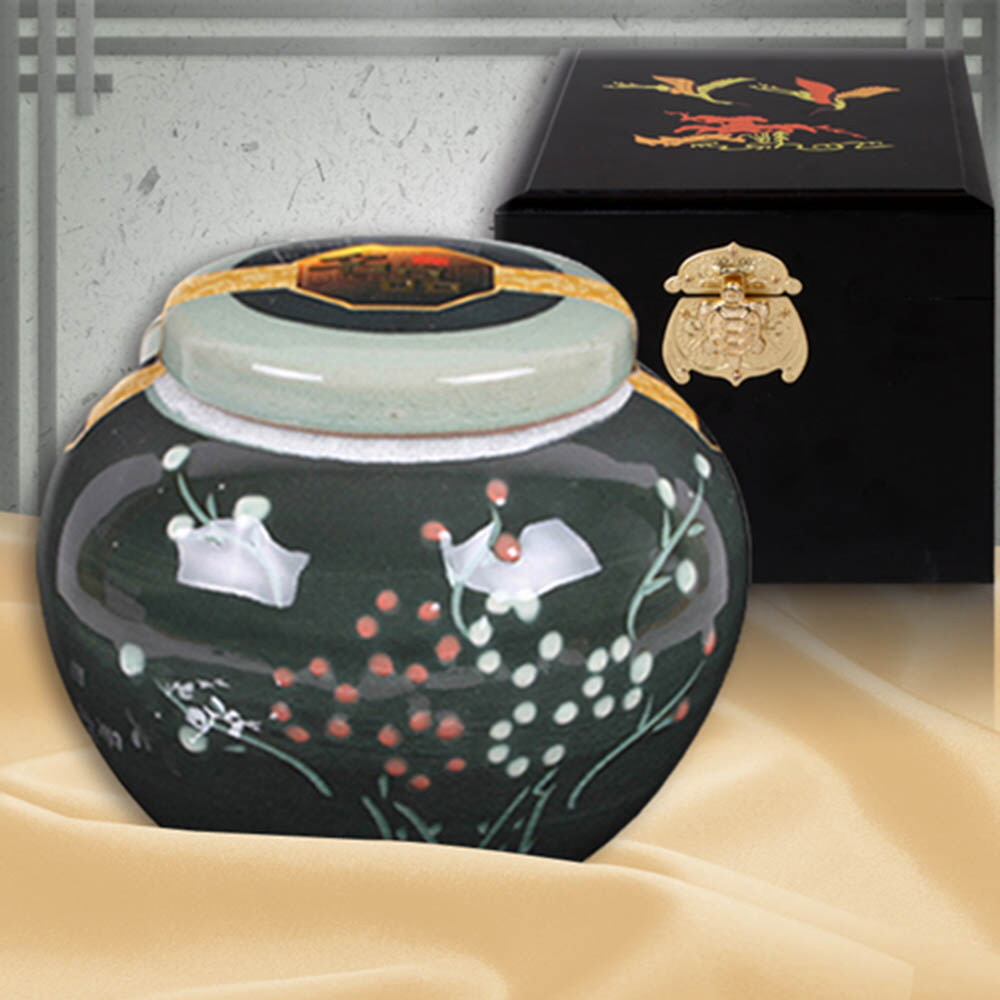 자연두레 자개도자기 전통꿀 1.2kg