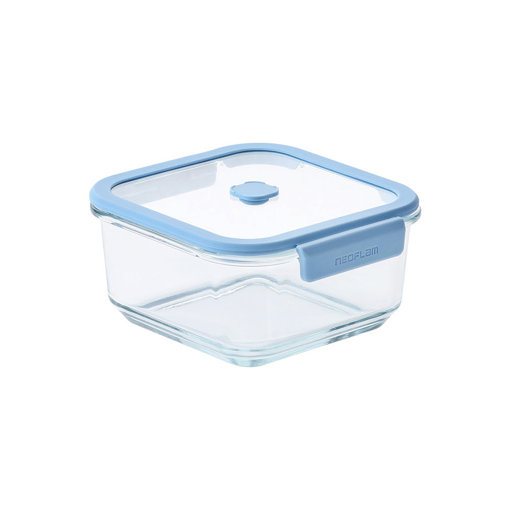 [네오플램] 베큐씰 내열유리 진공 밀폐용기 정사각 1000ml