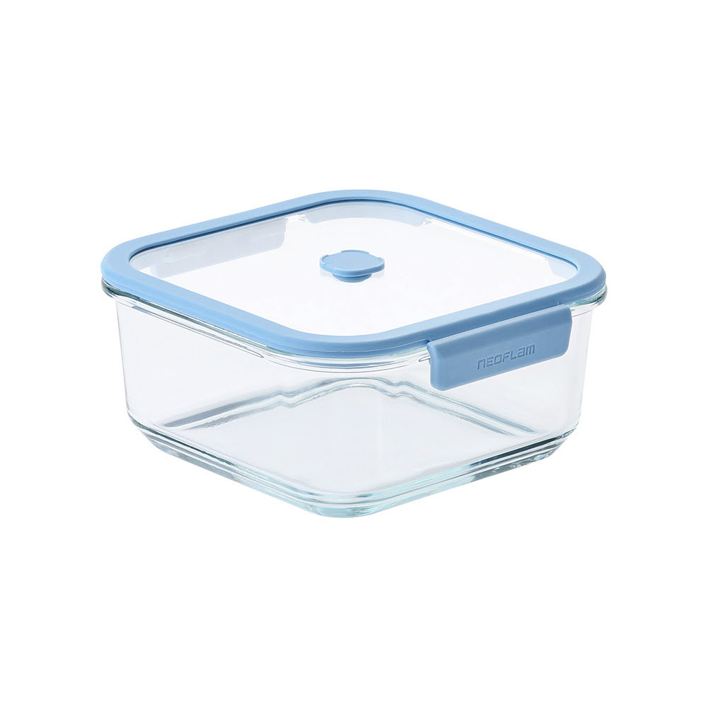 [네오플램] 베큐씰 내열유리 진공 밀폐용기 정사각 1500ml