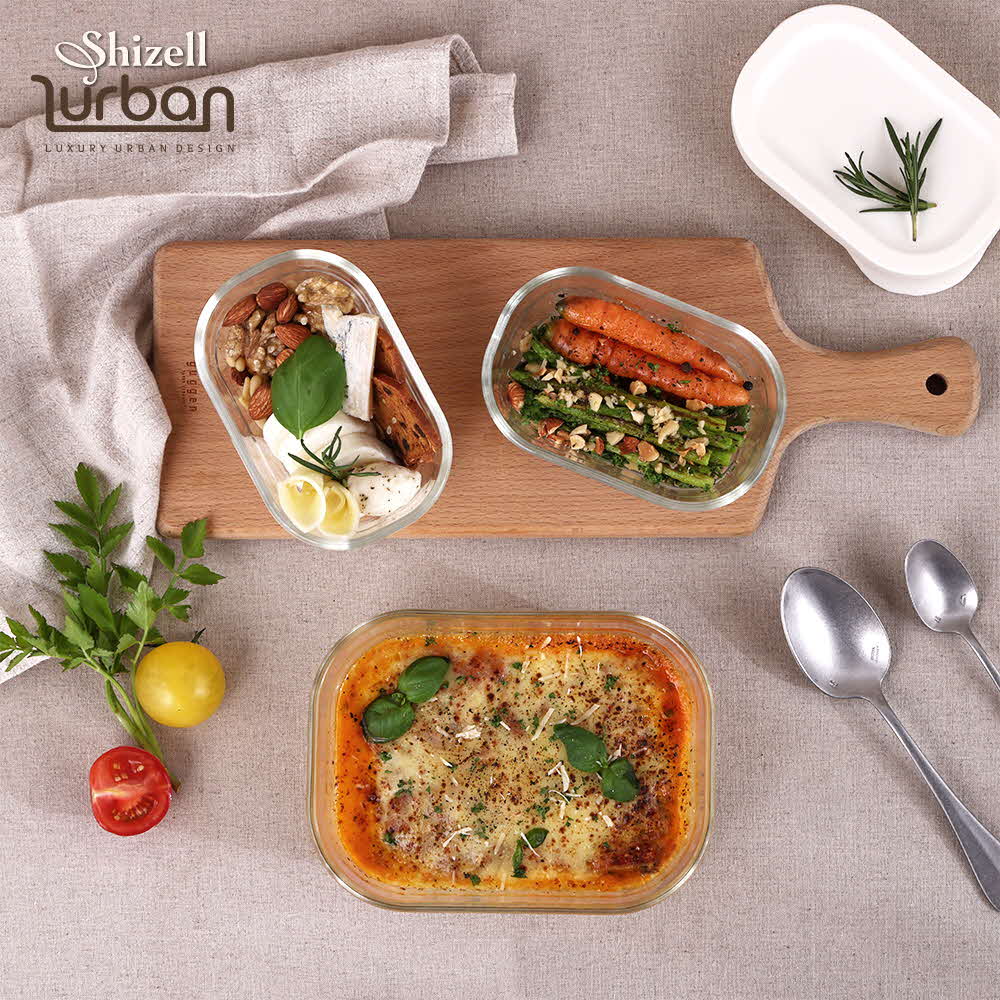 [쉬젤] 러반 오븐 내열글라스 밧드3종 세트 (직930ml*1+370ml*2)