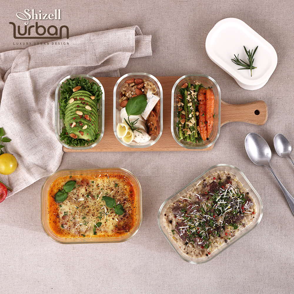 [쉬젤] 러반 오븐 내열글라스 밧드5종 세트 (직930ml*2+370ml*3)