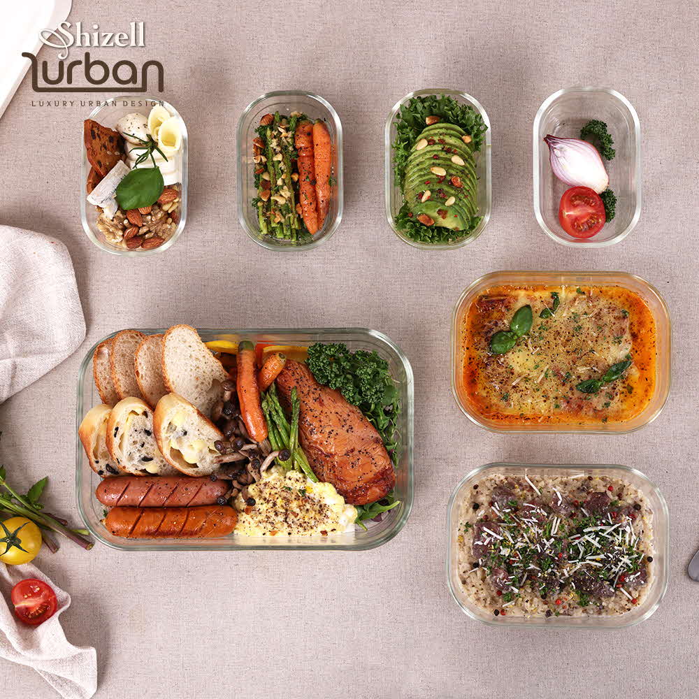 [쉬젤] 러반 오븐 내열글라스 밧드7종 세트 (직2500ml*1+930ml*2+370ml*4)