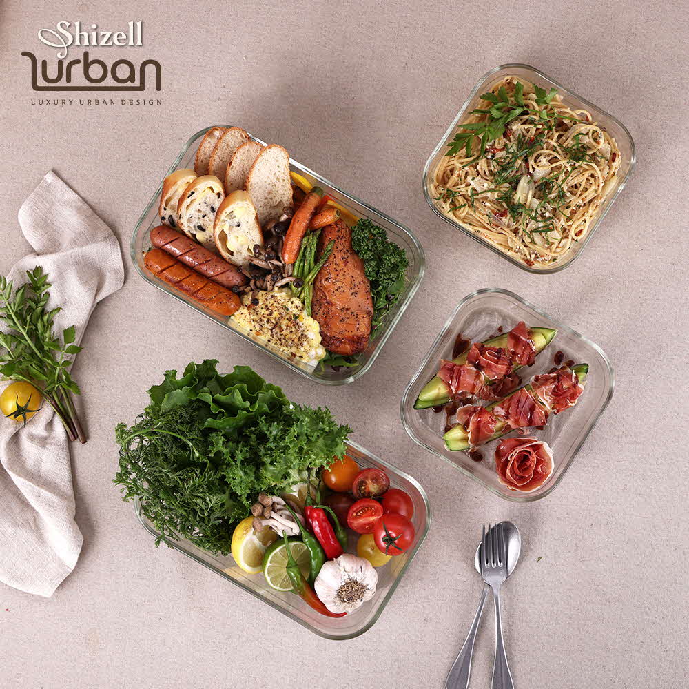 [쉬젤] 러반 오븐 내열글라스 밧드점보4 종세트 (직2500ml*2+1320ml*2)