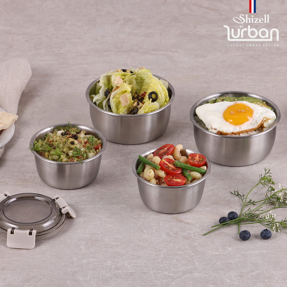 [쉬젤] 러반 슈퍼클린찬통 원형4종세트 (350ml*2EA+600ml*2EA)