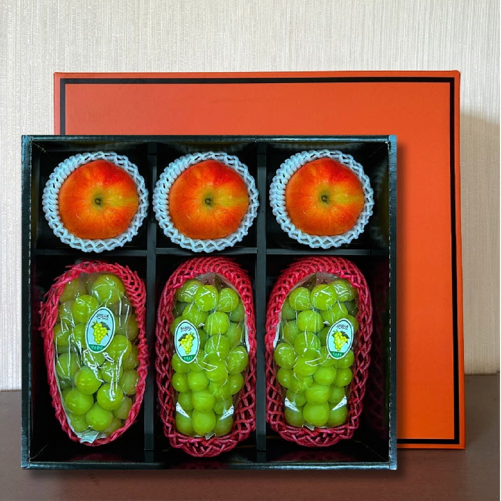 국내산 실속형 혼합 과일 6과 선물세트 (샤인3수,사과3과)