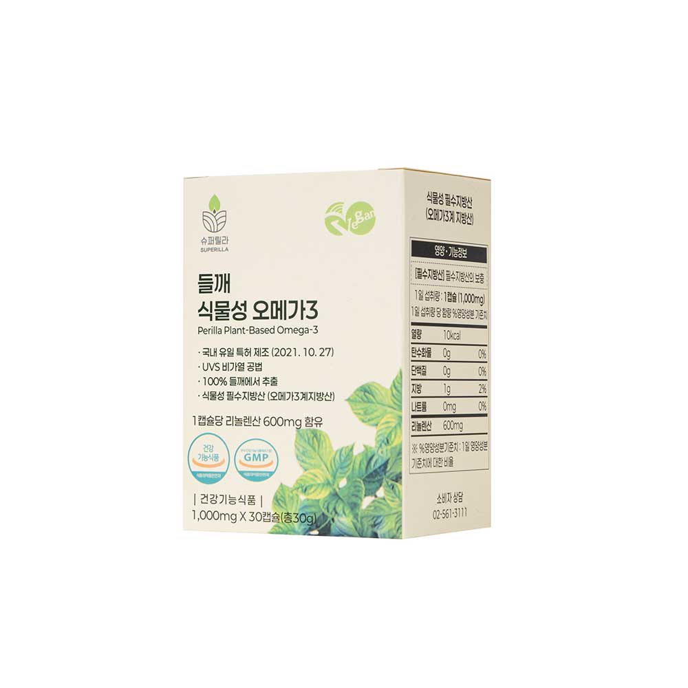 슈퍼릴라 들깨 식물성 오메가3 (1,000mg x 30캡슐)