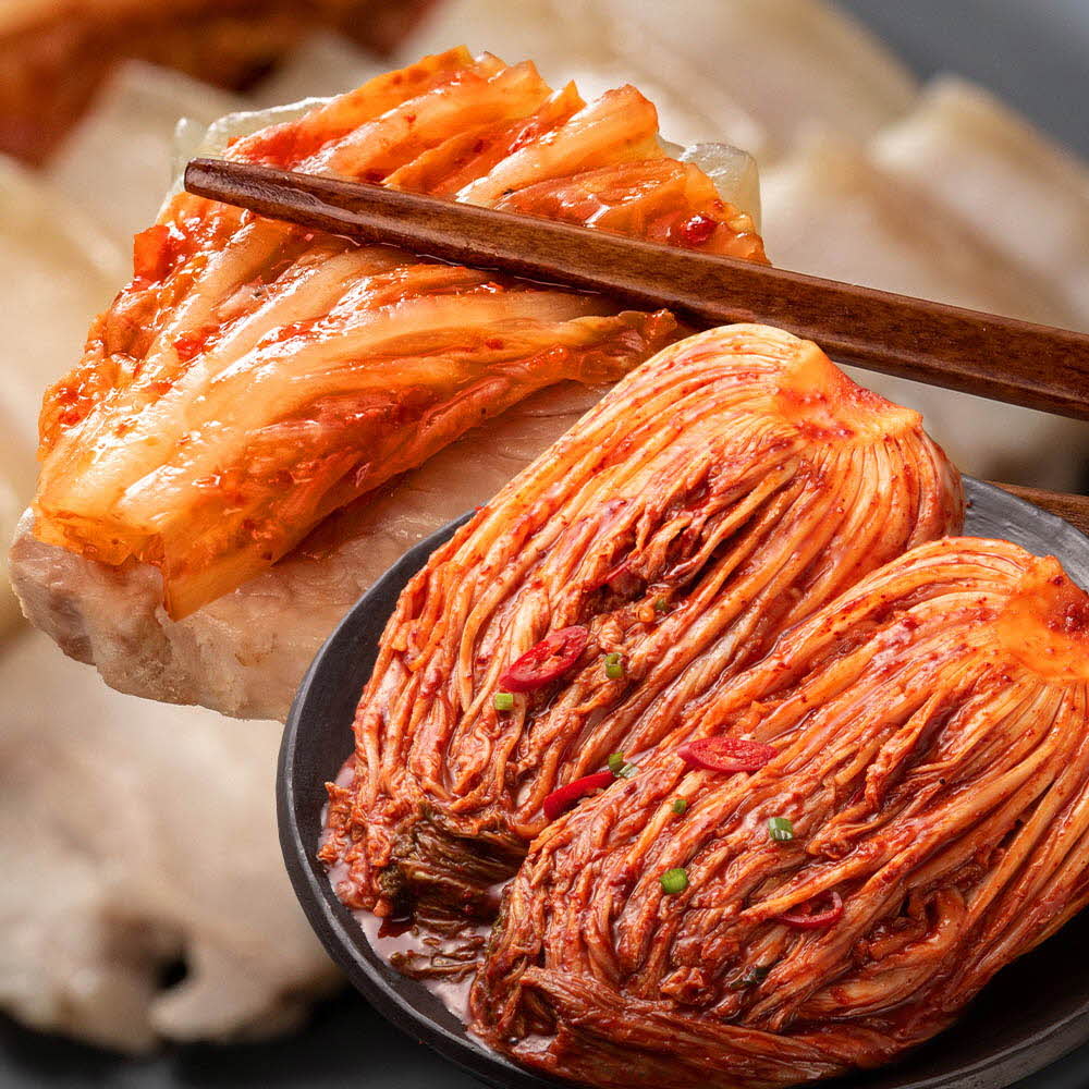 [국민쿡 전통발효 깊은맛] 프리미엄 묵은지 1kg + 보쌈김치 1kg