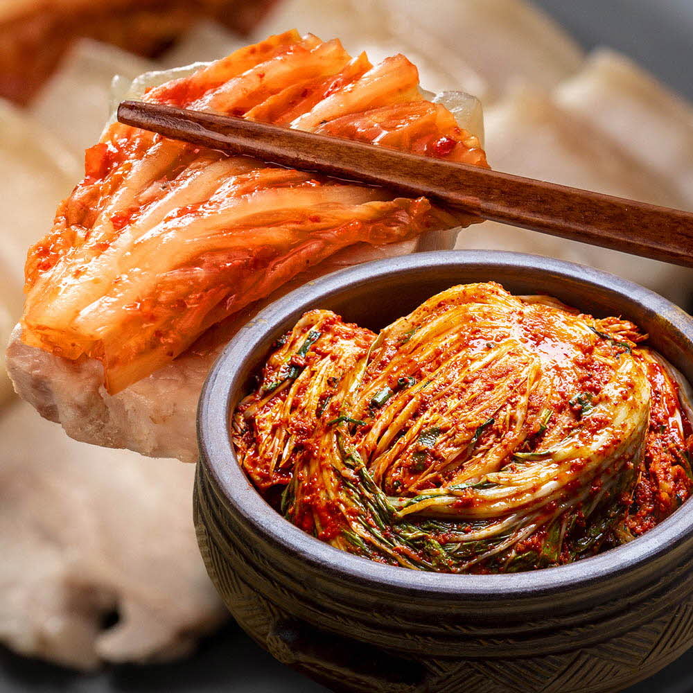 [국민쿡 전통발효 깊은맛] 프리미엄 포기김치 1kg + 보쌈김치 1kg