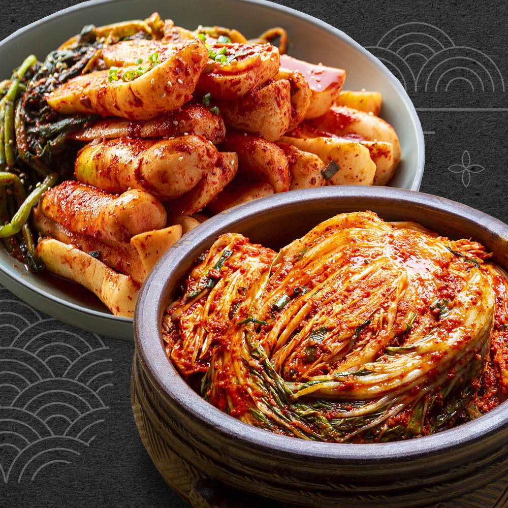 [국민쿡 전통발효 깊은맛] 프리미엄 통알타리김치 2kg + 포기김치 2kg