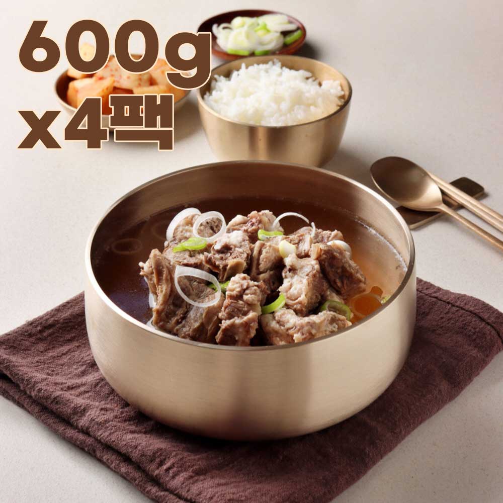 찬스푸드 푸짐한 순살 갈비탕 600g 4팩