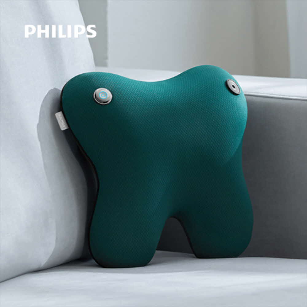 [필립스] 와이드 쿠션형 무선 등 허리 마사지기 PPM4311