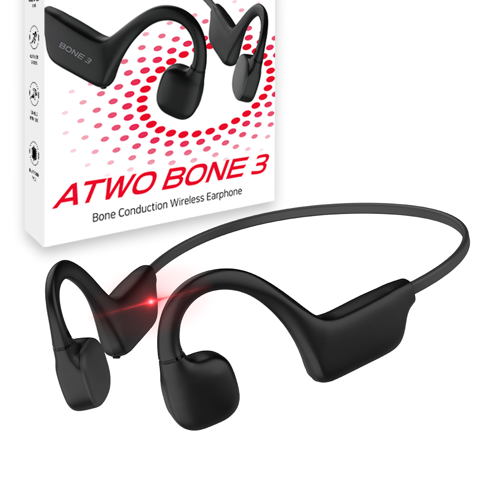 블루투스 오픈형 골전도이어폰 C타입 무선 헤드셋 BONE3 블랙