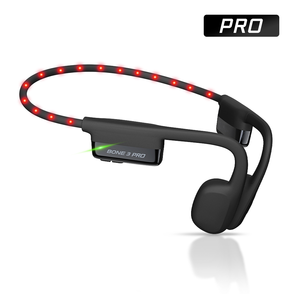 초경량 LED 스포츠 골전도 블루투스 이어폰 BONE3 PRO 블랙