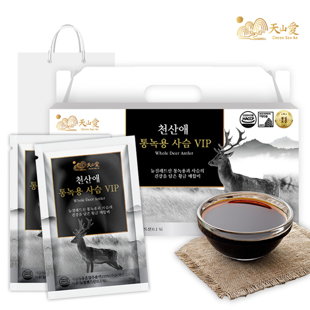 [천산애] 통녹용 사슴VIP 70g x 30포