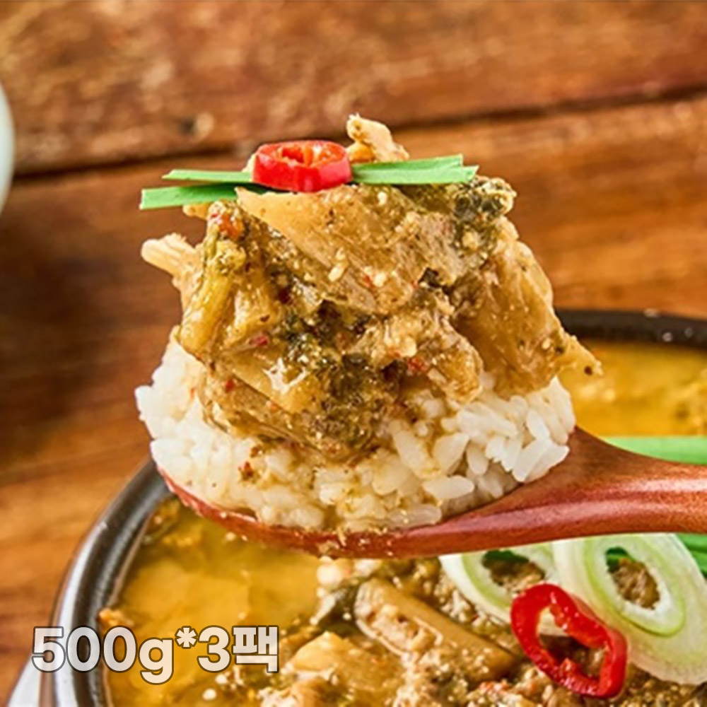 [맛있는집밥] 전라도식 무청시래기 추어탕 1.5kg (500g*3팩)