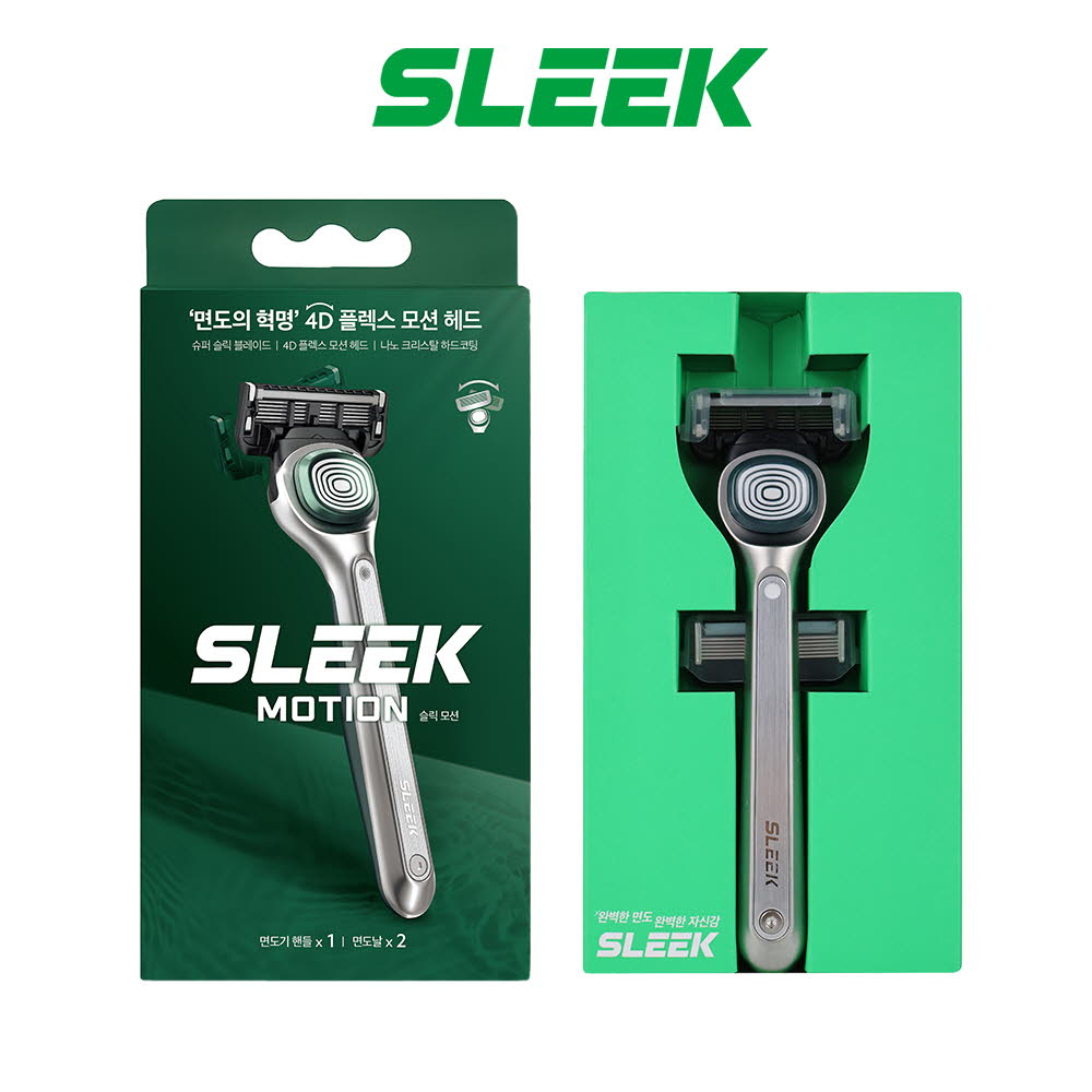 [도루코 슬릭] 모션 핸들면도기팩 _면도기1EA, 면도날2EA