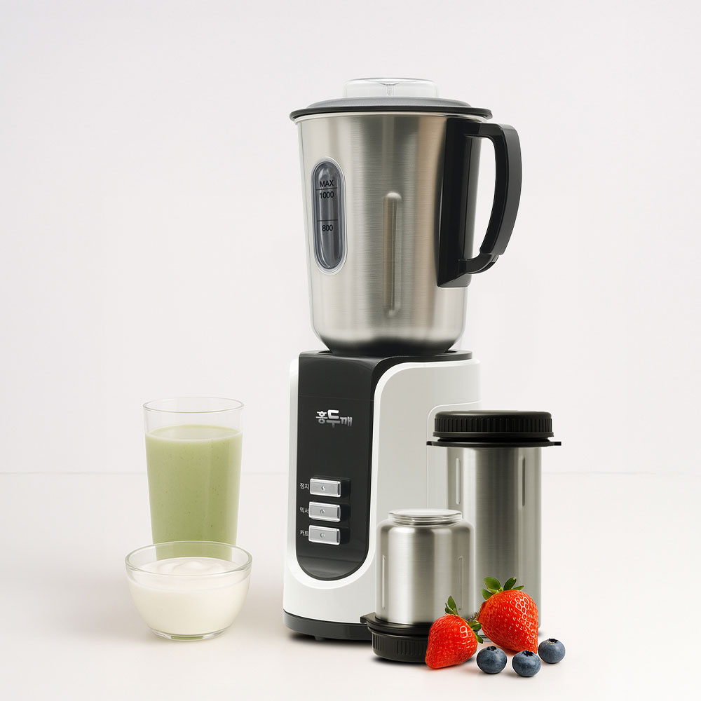 홍두깨 중형 스테인리스 믹서기 UCW-R2286 (스텐컵 3종)