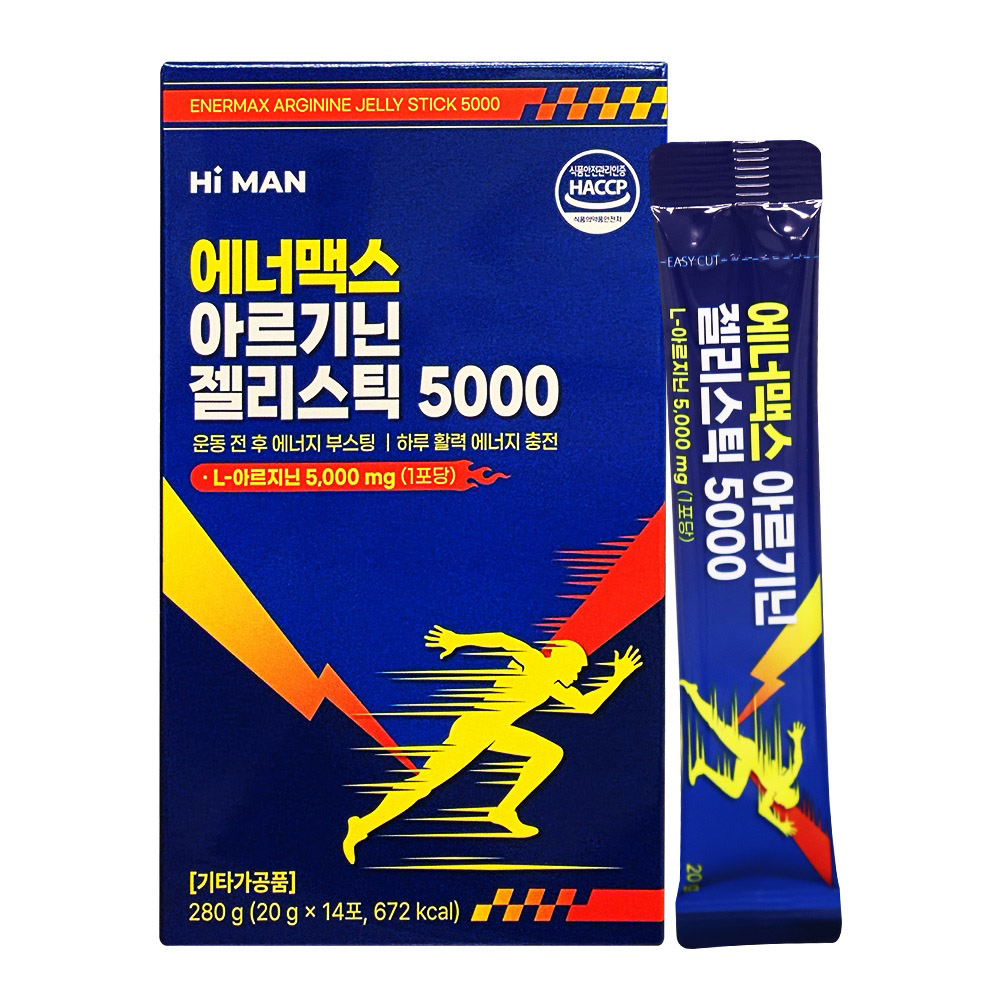 [하이맨] 에너맥스 아르기닌 젤리스틱5000 (20g*14포) x2 총28포