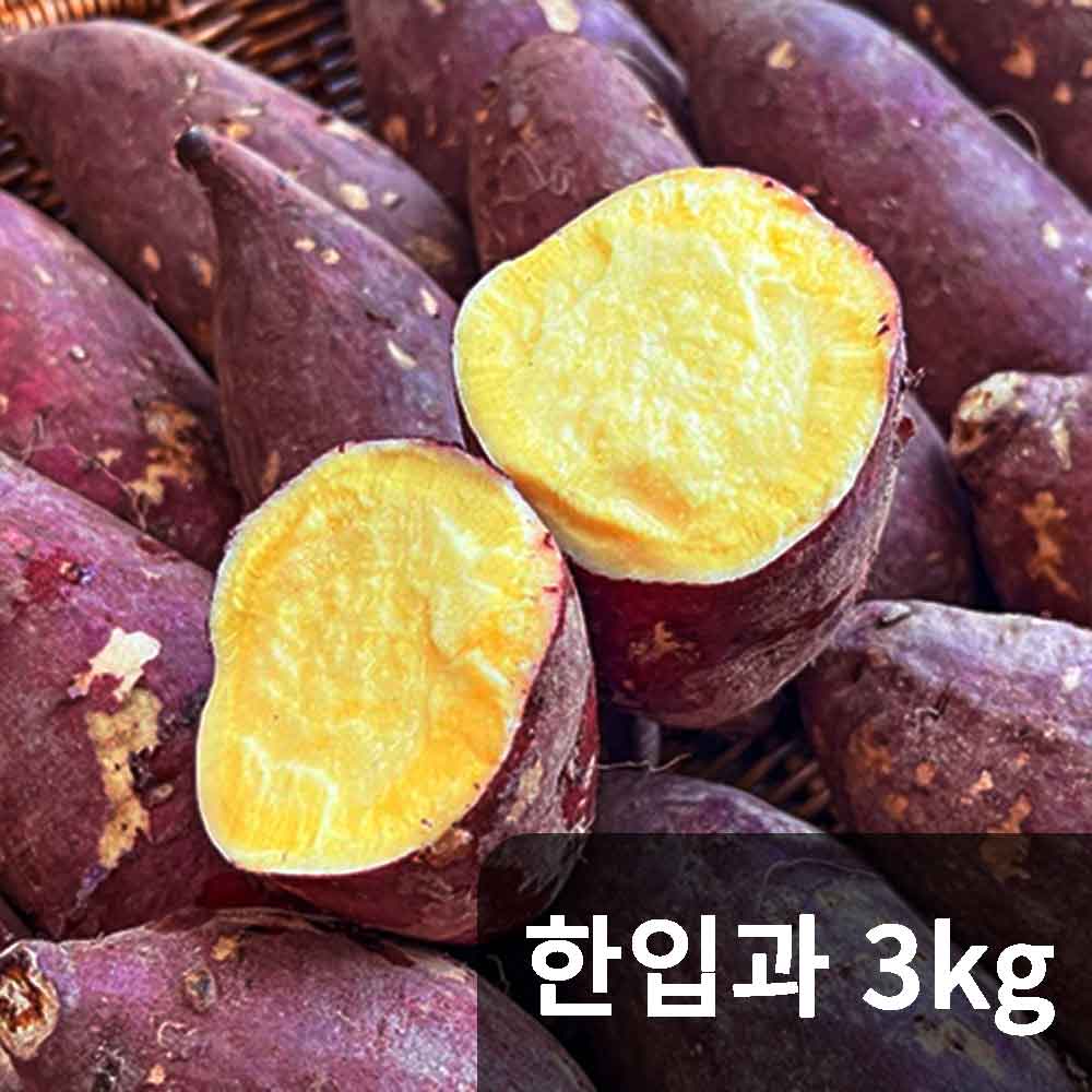 [청년농가] 세척 베니하루카 꿀밤고구마 한입(20g~50g) 3kg