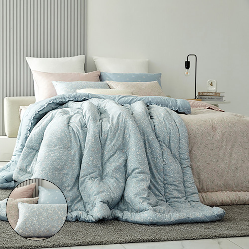 [이브자리] G제뉴어리 차렵이불Q + 베개커버 2P