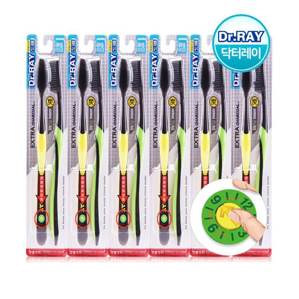 닥터레이 엑스트라 차콜 칫솔 2P x 6개