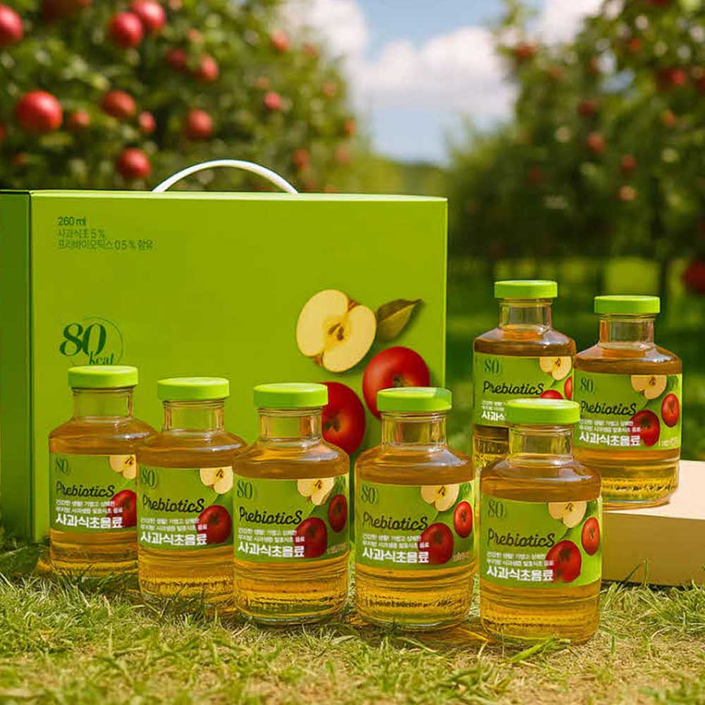 [사과발효음료] 프리바이오틱스 사과식초음료 260ml*12병 선물세트