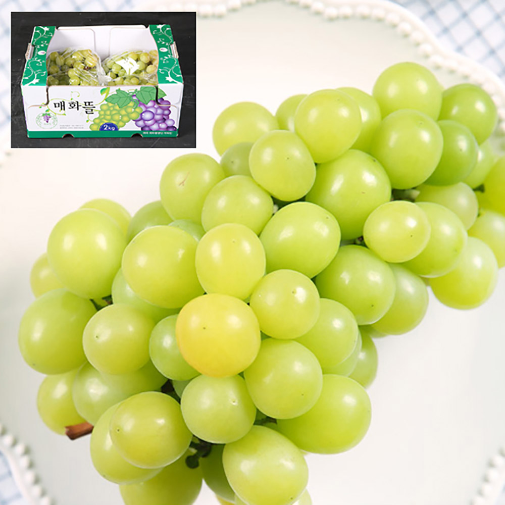 [형원농장] 더프리미엄 껍찔째 먹는 정품 샤인머스캣 2kg 내외(3-4송이)