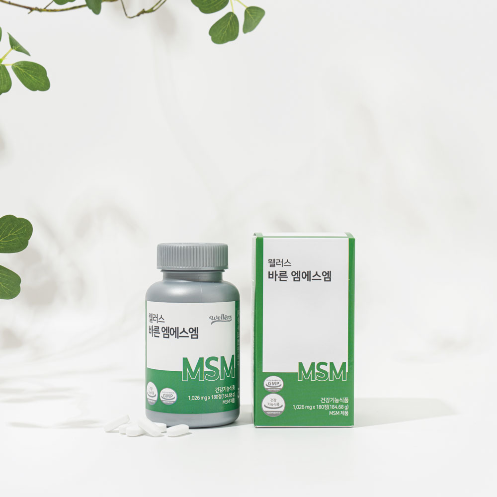 웰러스 바른 엠에스엠 MSM 1,026mg x 180정 (3개월분)