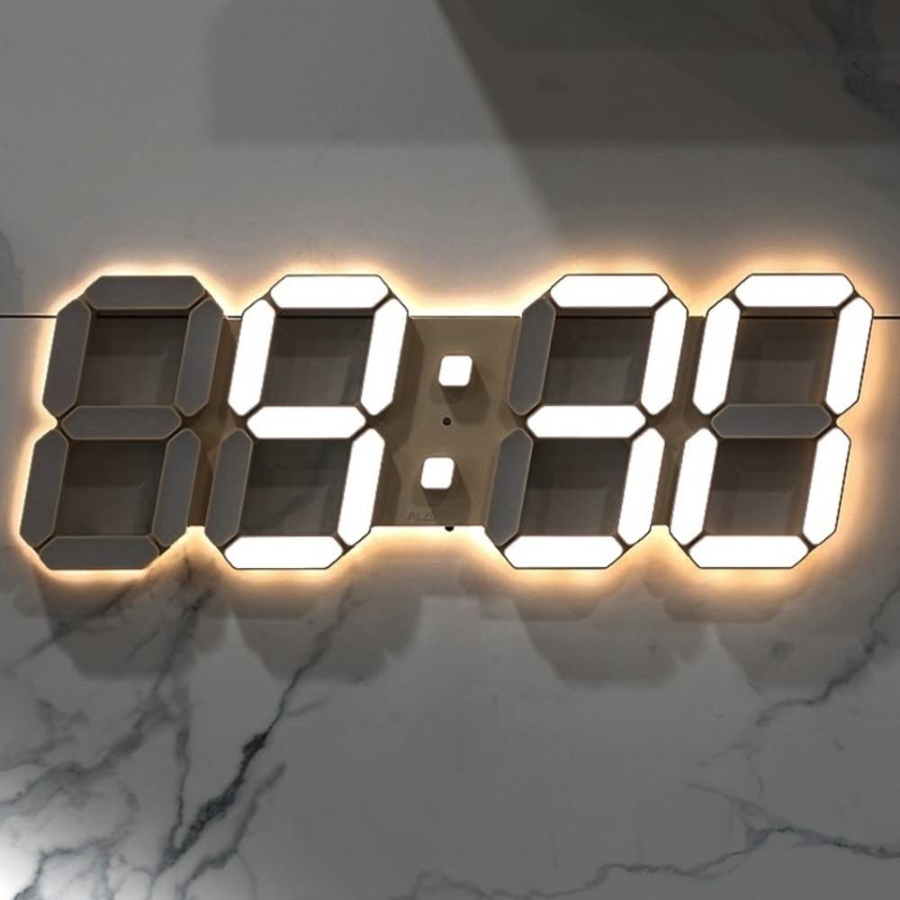 플라이토 무드 백라이트 3D LED 벽시계 38cm