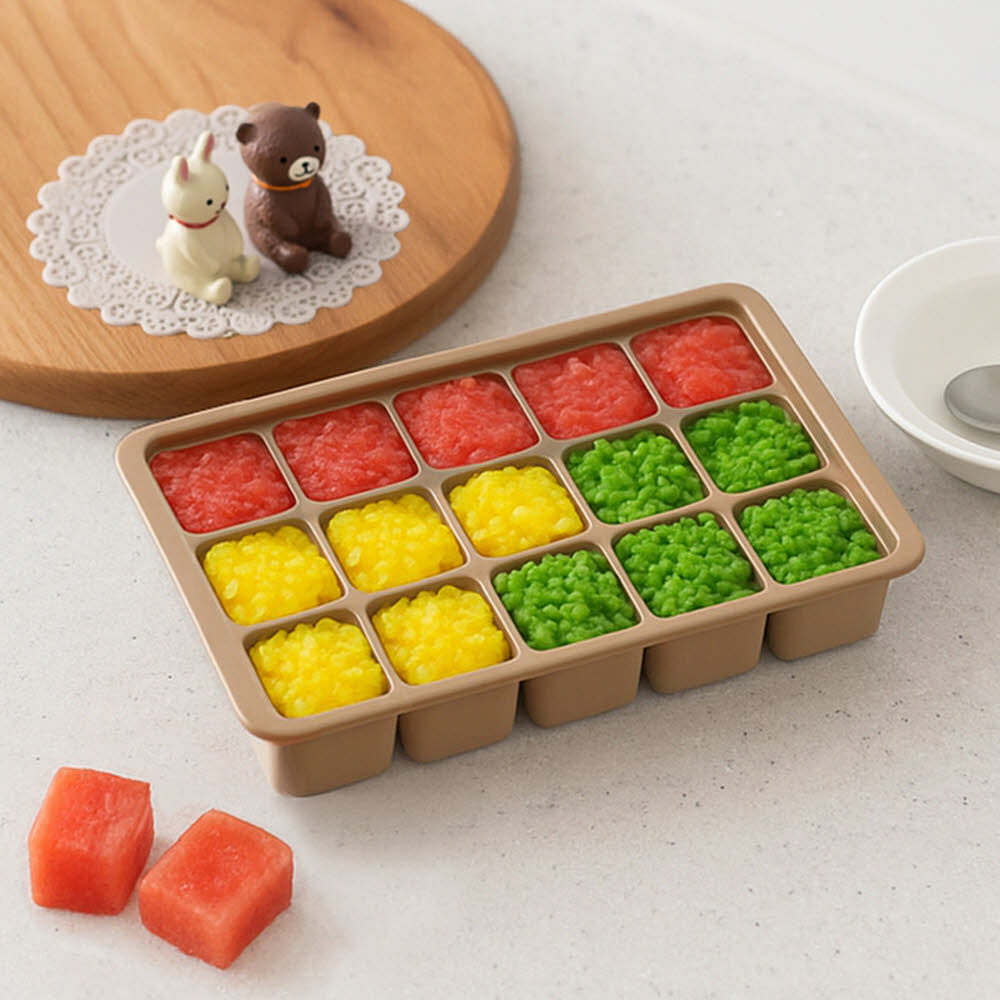 국산 플라이토 실리콘 플래티넘 쏙핏 아이스트레이 얼음틀 15구