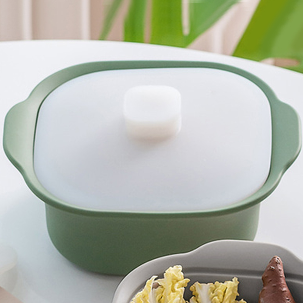 국산 플라이토 실리콘 플래티넘 모락 사각 찜기(대) 카키 1200ml