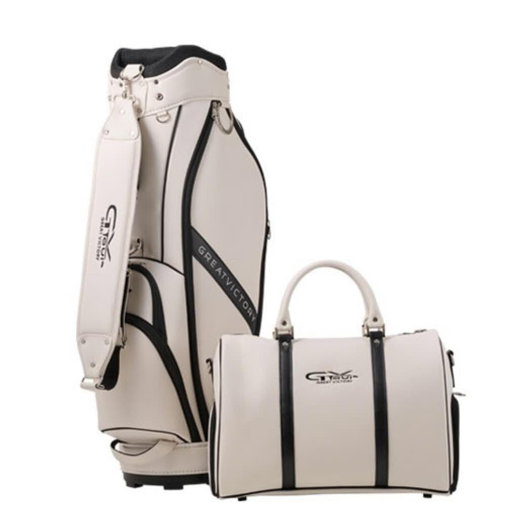 [지브이골프코리아-정품] 지브이투어 GV 스위티 CREAM WHITE 여자백(캐디백+보스턴백) 크림화이트