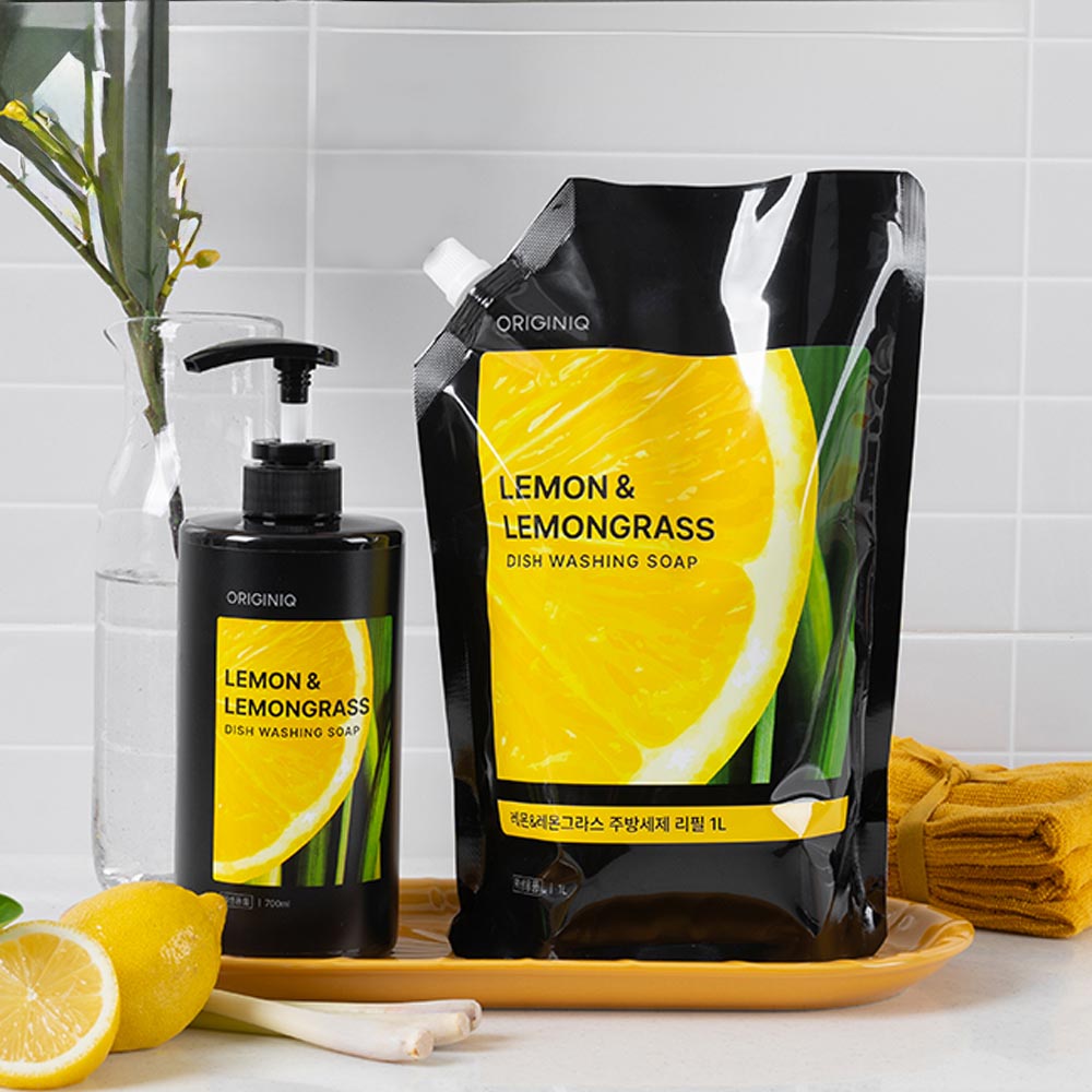 오리지니크 레몬그라스 주방세제 본품(700ml) 2개+리필(1L) 2개