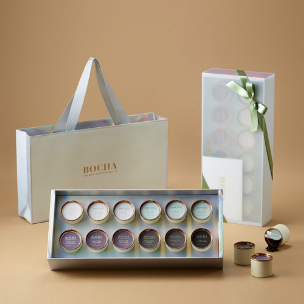 [보차] Tea 프리미엄 캡슐패키지 _잎차형 (총 12개 캡슐 + 패키지 + 선물용 종이쇼핑백)
