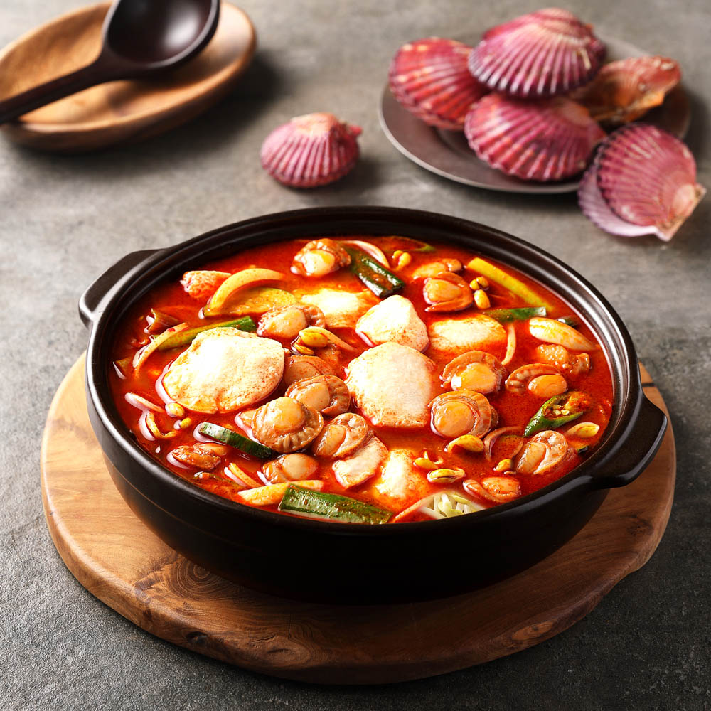 [실온보관] 칼칼하고 시원한 바른 가리비순두부찌개 1kg (2~3인분)
