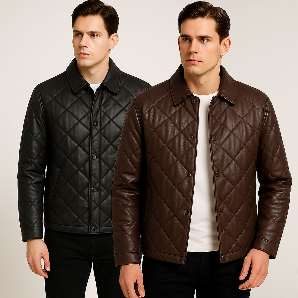 클래식 퀼팅 레더 자켓 IN-25WJP001