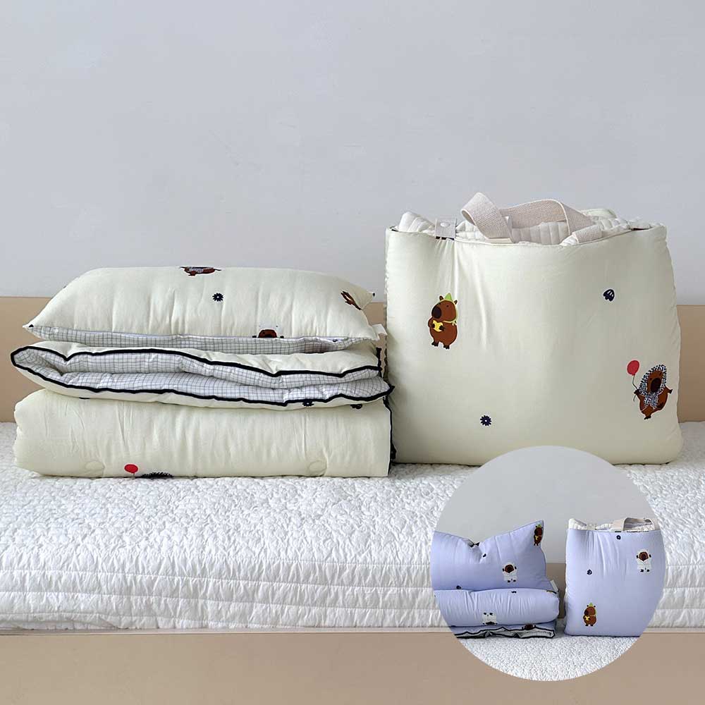 [Guy Laroche] 기라로쉬 꾸바 모달 낮잠이불패드 풀세트 (크림 / 블루)