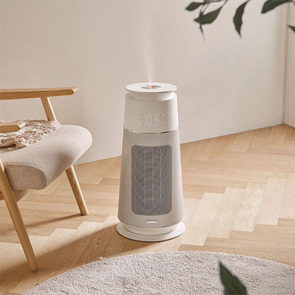 프롬비 가습 온풍기 미스트 히터팬 PTC 온풍기 불멍 가습기