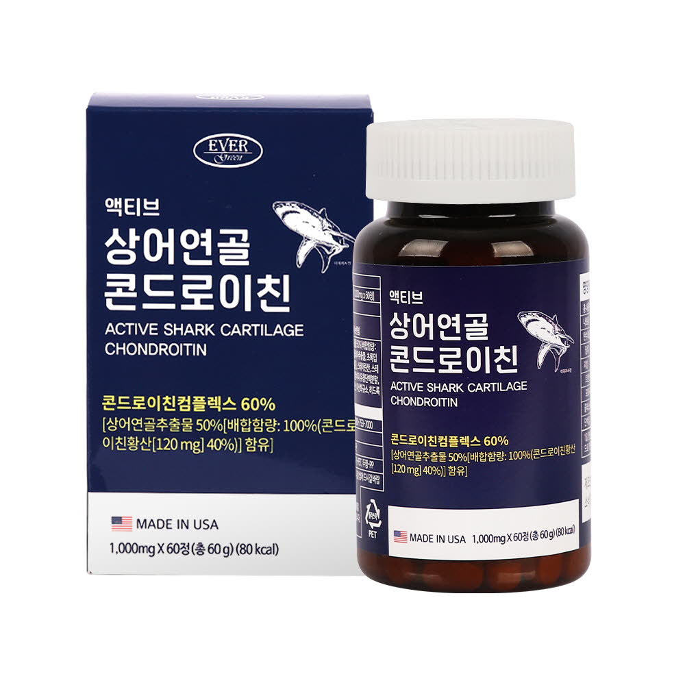 액티브 상어연골 콘드로이친 1,000mg*60정