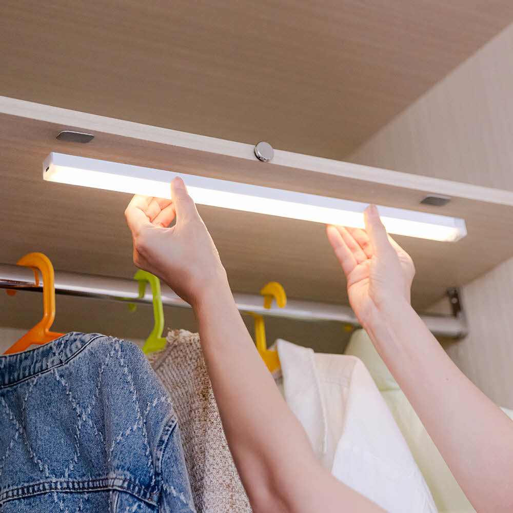 [모락] 넬리 스퀘어 스틱 LED 무선 센서등 센서바-30cm MR-NELLI14-SQ30