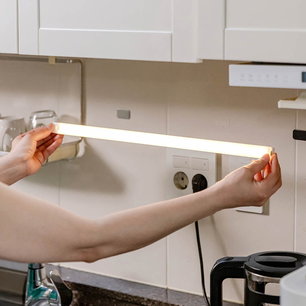 [모락] 넬리 스퀘어 스틱 LED 무선 센서등 센서바-50cm MR-NELLI14-SQ50