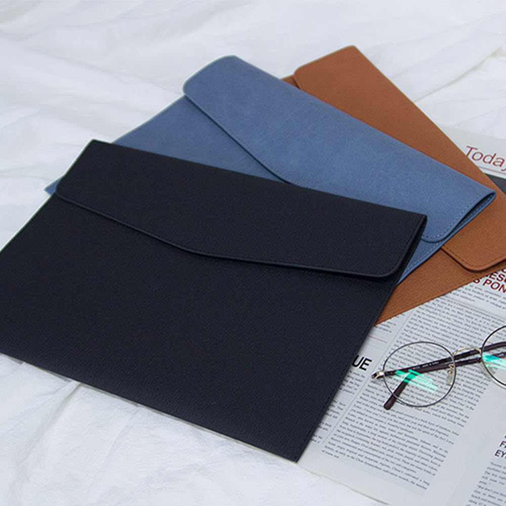 A4파일 가죽 서류 케이스 똑딱이 파우치 클러치백 가방