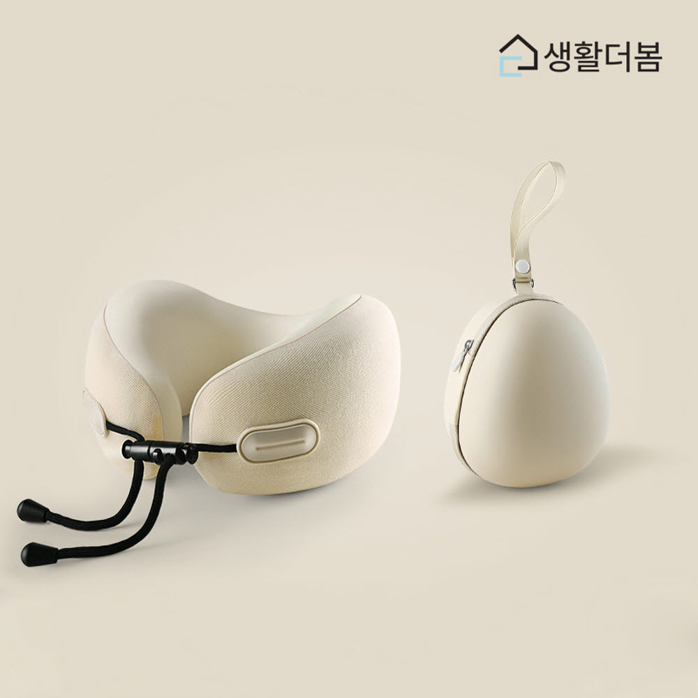 생활더봄 메모리폼 U자형 목베개 여행용 기내용 360도 지지 쿠션 케이스 포함 5컬러