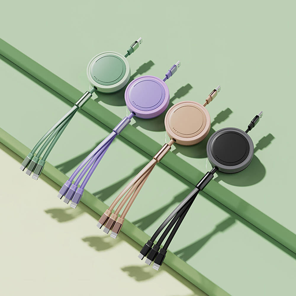 넥스원 3in1 66w pd c타입 8핀 5핀 릴타입 충전케이블